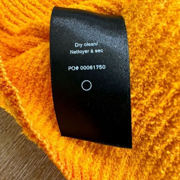 Rag & Bone Womens Soleil Bra Crop Top XL‎ Golden Yellow Ribbed Knit - Picture 12 of 14